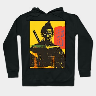 Yasuke Black Samurai in 1579 Feudal Japan No. 11  on a Dark Background Hoodie